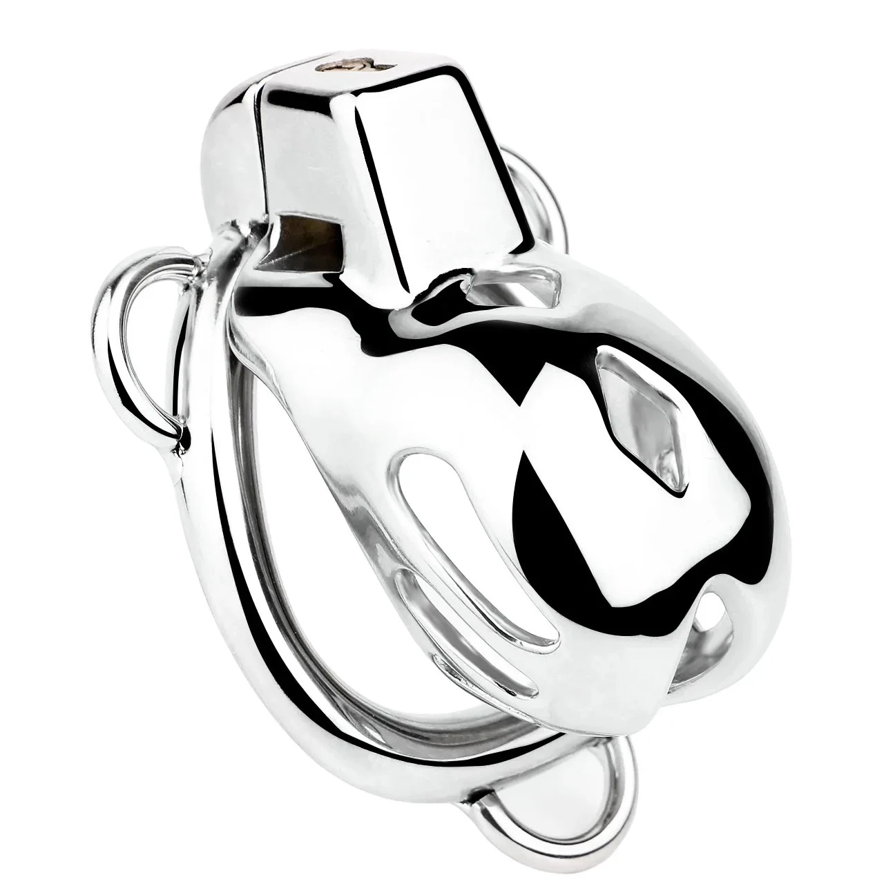 New Year's Gift Pack 304 Stainless Steel Cobra Chastity Device with Strap on and Butt Plug Skin- Friendly Cock Cage