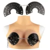 Nipple Clamps for Women Metal Rivets & Leather Belt Role Play Accessory