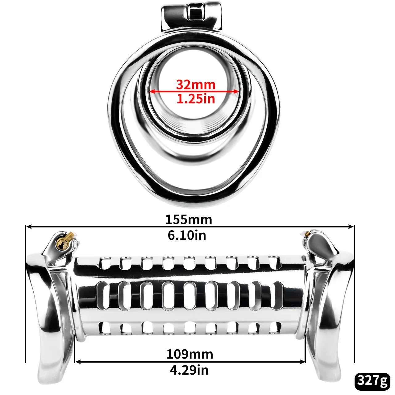 Metal Gay Chastity Cage, Double Head Chastity Cage,cock Cage Male Chastity Devices Chastity Cage Belt for Men