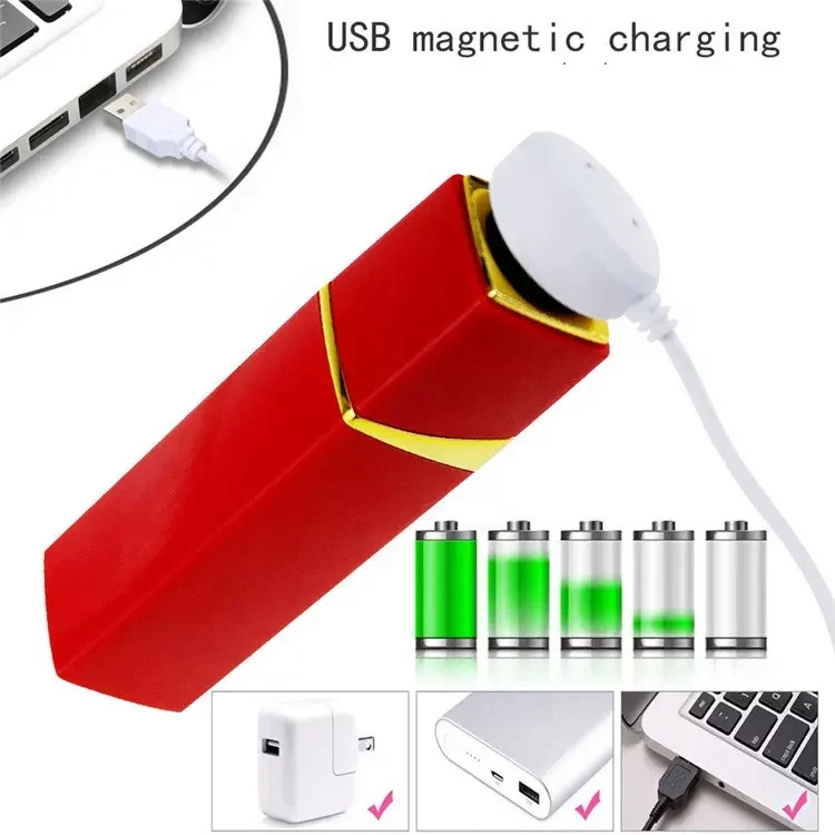 Sex Toys 10 Speed USB Waterproof Silicone Bullet Lipstick Vibrator for Women