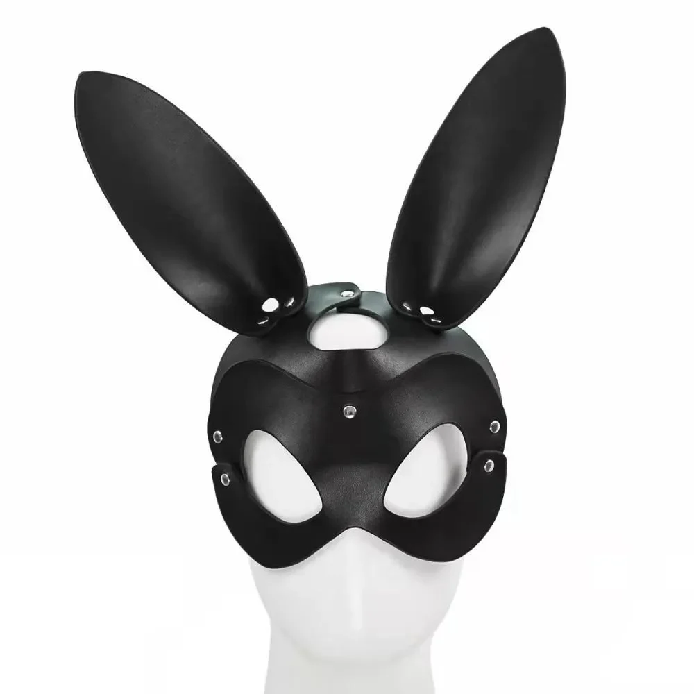 Adult Game Cosplay ToysCat Bunny Rabbit Shape Leather Bondage Mask