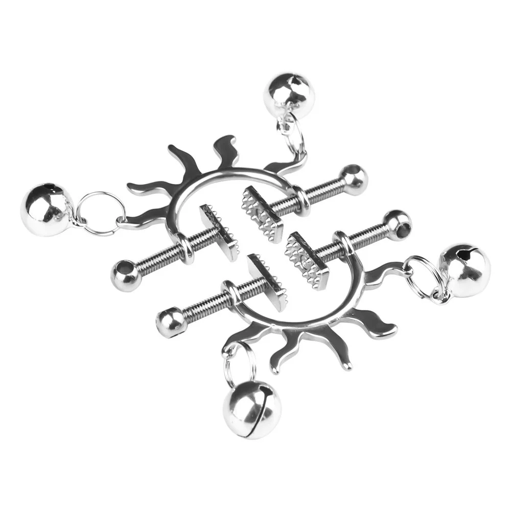 Adjustable Metal Nipple Clamps Adjustable Nipple Clips for Women Non Piercing Nipple Rings Toy