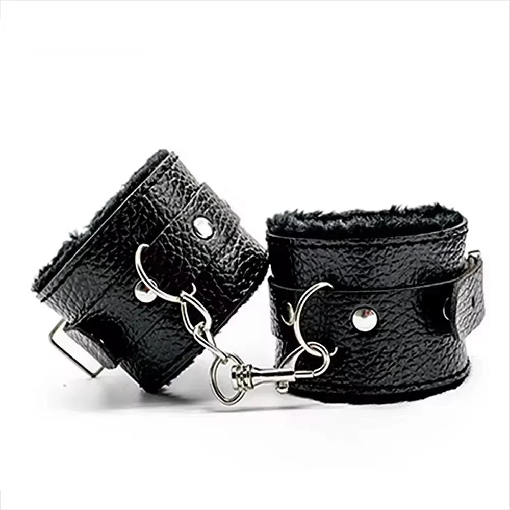 Adult Game Play Leather Sex Toys,Set Plush Bondage Couple Sex Bondage Kit Sex Toy for Women