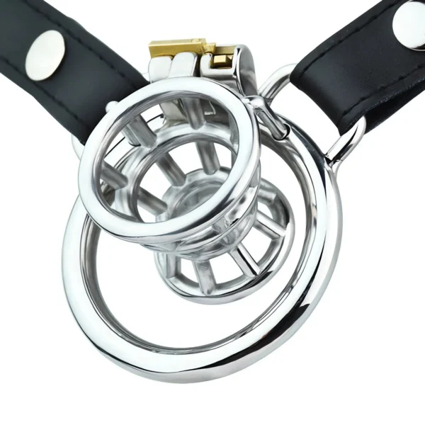 Stainless Male Chastity Device Fetish Penis Cage Strap on Dildo Cock Cage