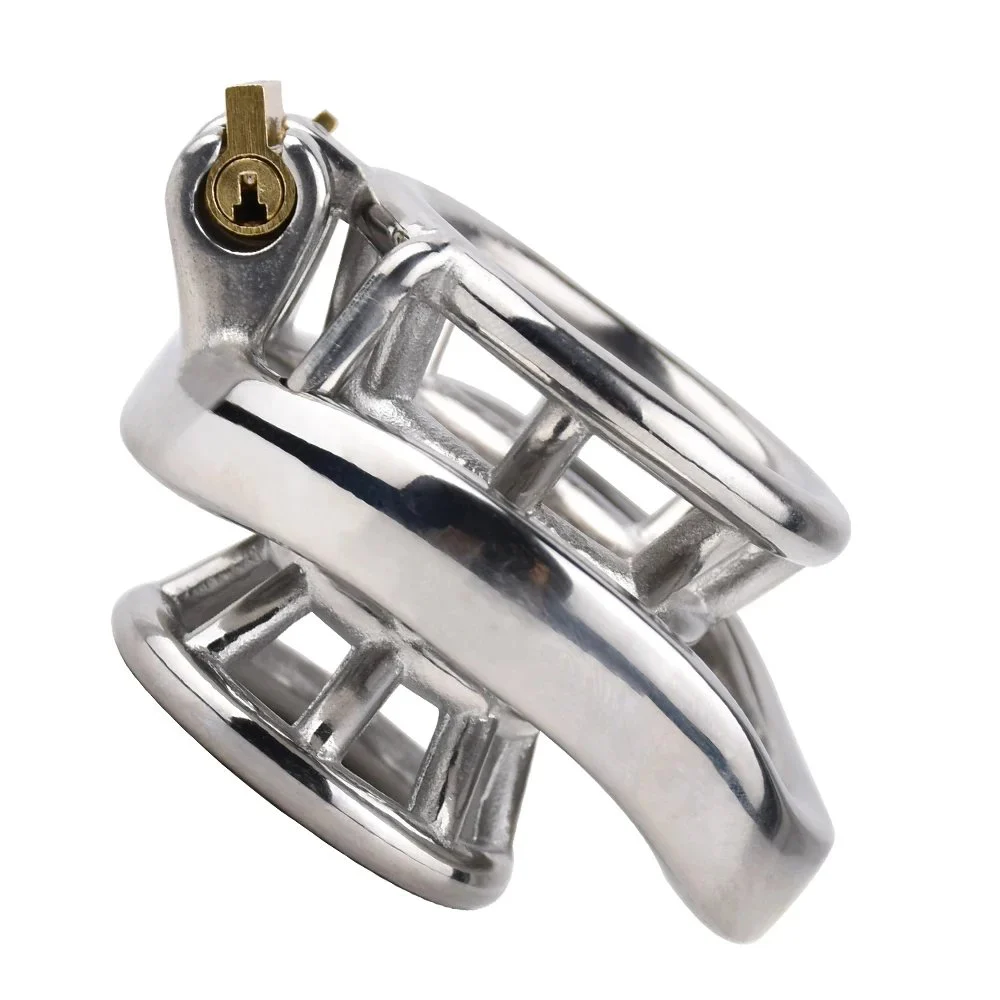 Metal Chastity Cage for Men Stainless Steel Small Male Cock Cages Stealth Lock Device Adults Toys