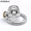 Stainless Steel Hand Polish Cock Cage Penis Ring Lock Belt Sex Toys for Men