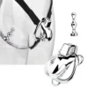 Silver Cobra Penis Chastity Cage Hot Mamba Metal Cock Lock with Belt Wearable Metal Anal Plug BDSM Adult Toys Sex Shop