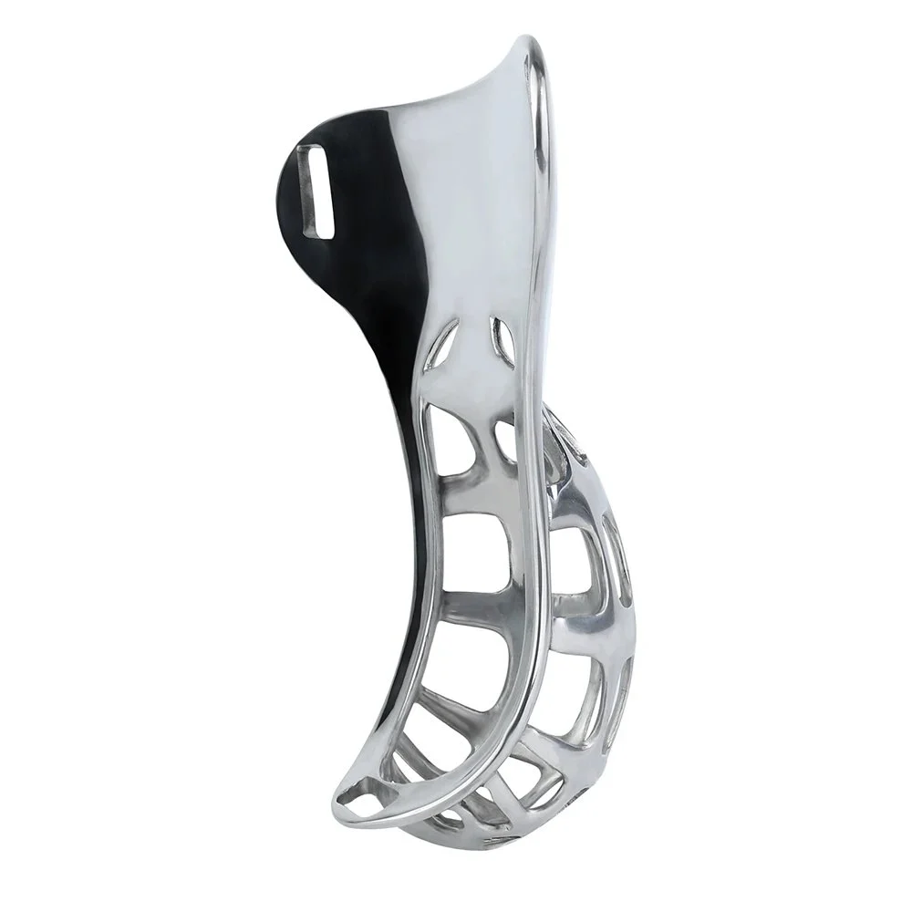 Wearable Male Heavy Metal Briefs Male Chastity Cage Hollow Cock Cages With PU Belt Penis Bondage for Men Cosplay Sex Toys