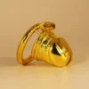 Total High 68mm 304 Stainless Steel Gold Plated Sex Product Adult Man Sex Toy Chastity Device for Male Penis