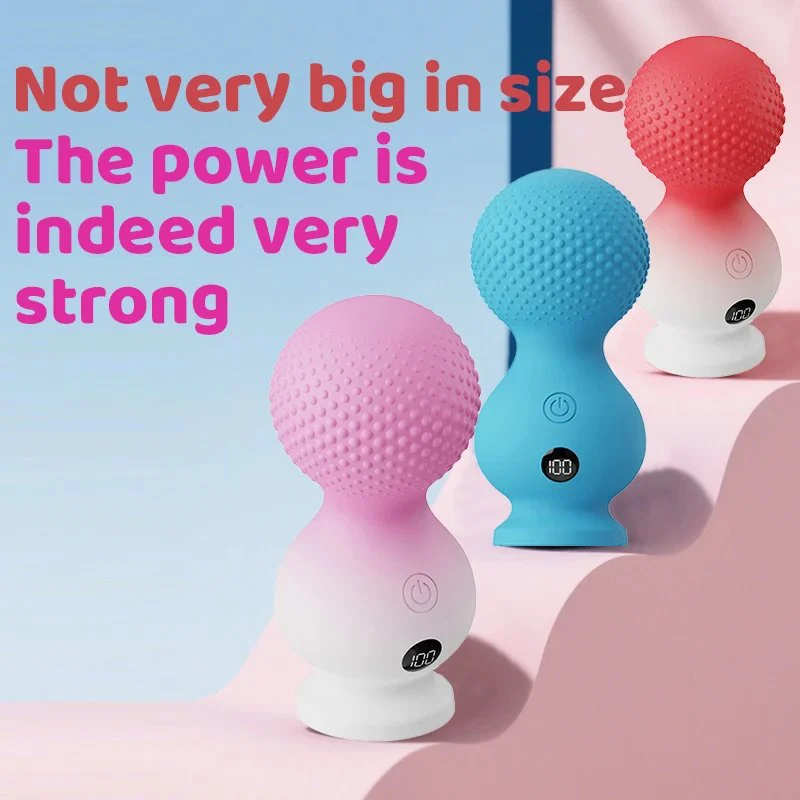 Strong Shock 10-Frequency Hemp Ball Massager Adult Sex Vibrator with Point Stimulation Display Vibration Toy