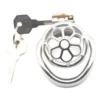 Stainless Steel Cock Cage with Padlock Male Urethral Cuckold Cock Chastity Cage