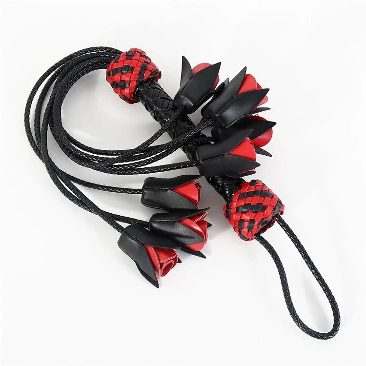 New Rose Shaped BDSM SM Fetish Sex Toys for Couple Leather Flogger Ass Spanking Whips
