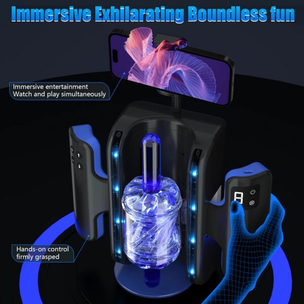 Super Automatic Telescopic Masturbators Male Masturbation Cup With Mobile Phone Holder Electric Pocket Sex Men Machine for Male