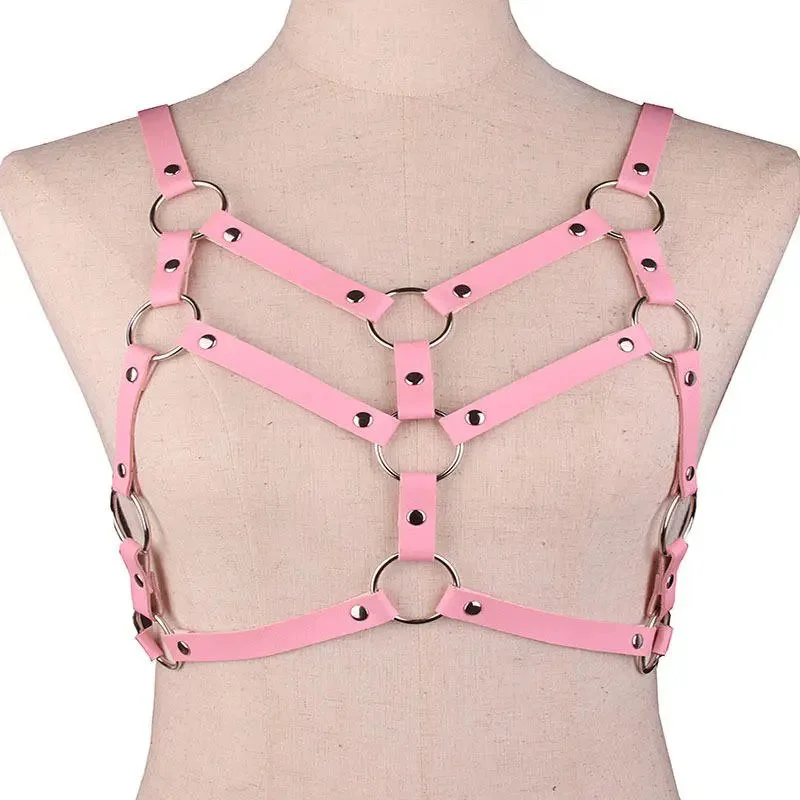 Adjust Size Cage Bra Festival Rave Wear Women's Harness Belt Leather Corset Sword Belt Gothic Style Luxury Punk Sexy Lingerie