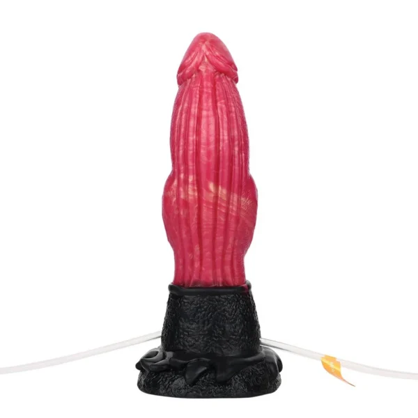 9.8 Inch Huge Squirting Inflatable Fantasy Animal Dildo Thick Anal Dildo with Strong Suction Cup Squirting Cock Adult Toy for Women