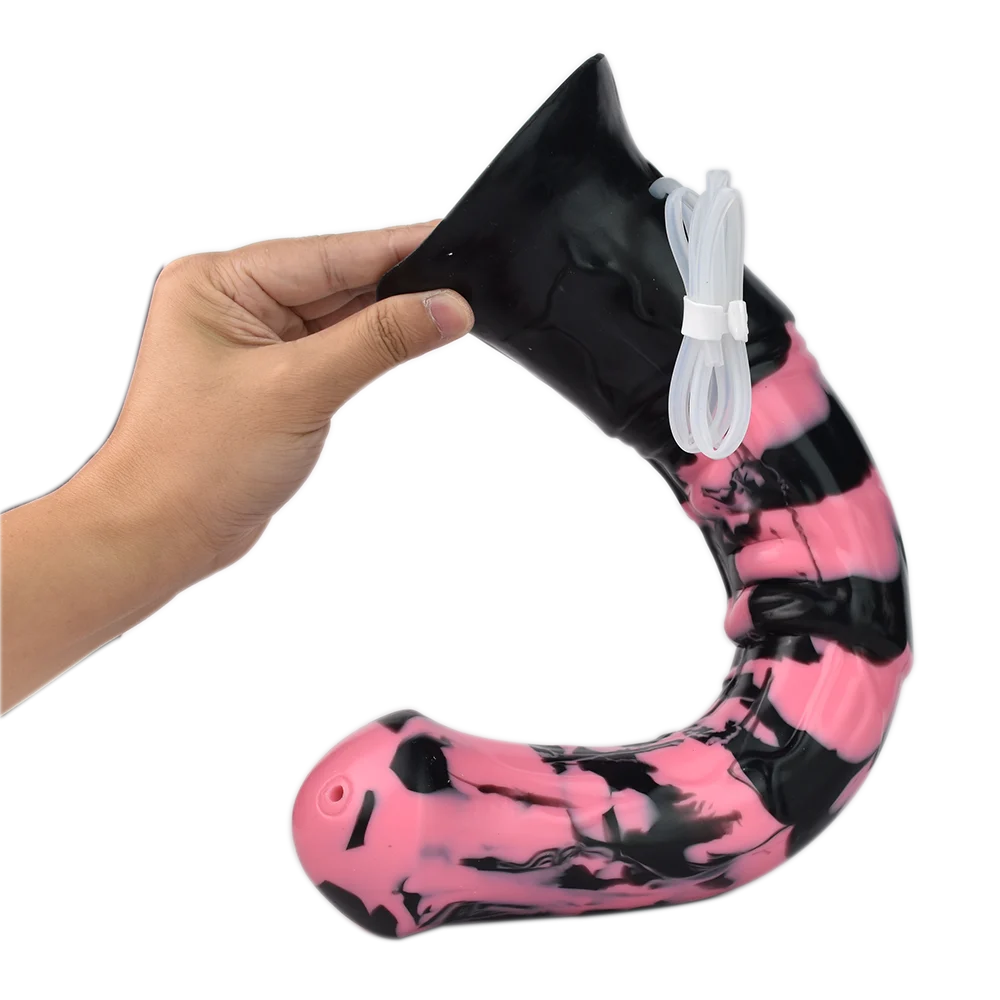 Alien Cock Silicone Ejaculation Squirting Cock Anal Plug Horse Cock Masturbator Sex Toy for Adult