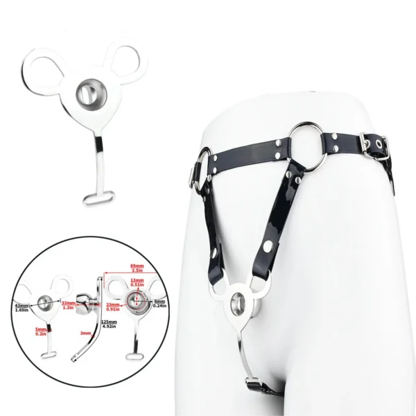 Piercing Cock Cage with Three Sizes Waist Belt Urinal Cock Cage for Men Gay Sissy