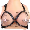 Adjustable Nipple Clamps Metal Breast Clip Heavy Nipple Stimulator Women Beginner Breast Sex Toys with Leather Pearl Chain