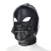 Adult Sex Face Slave Costume Male Bondage Big Leather Head Hood