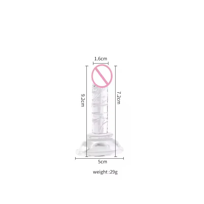 Adult Soft Silicone Clear Dildo Strong Suction Cup Hands-Free Play Huge Sex Toys for Beginners and Couples