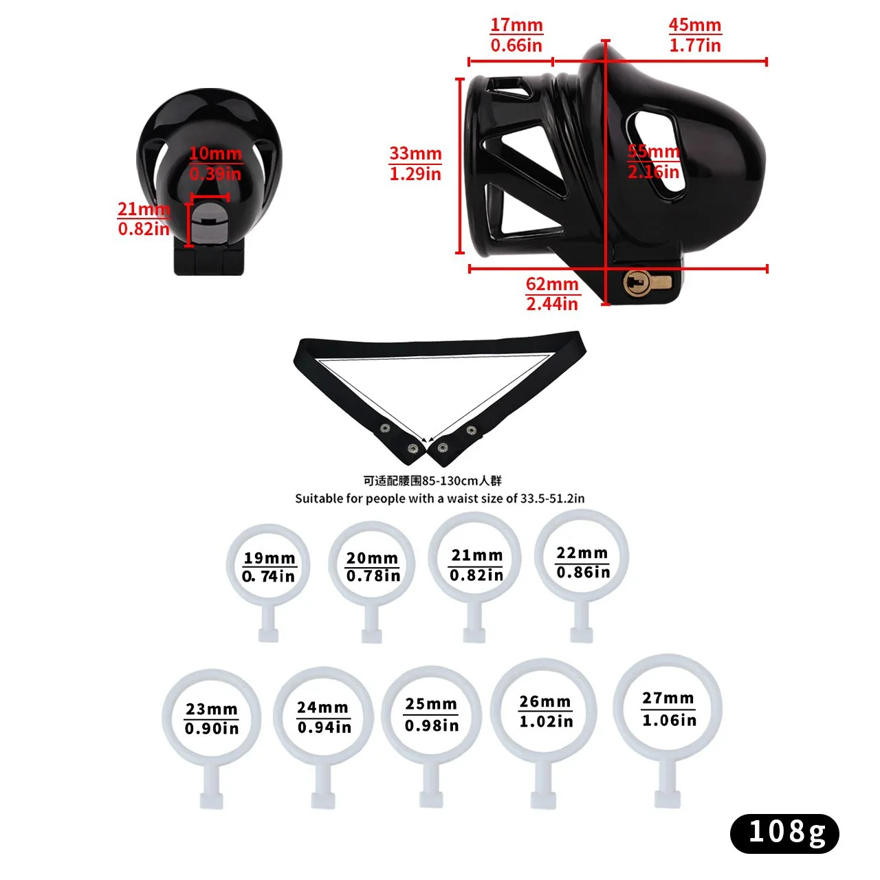 Penis Head Breathable Chastity Belt Lock Male Chastity Cage ABS Resin Restraint Games Adult Sex Toy for Men