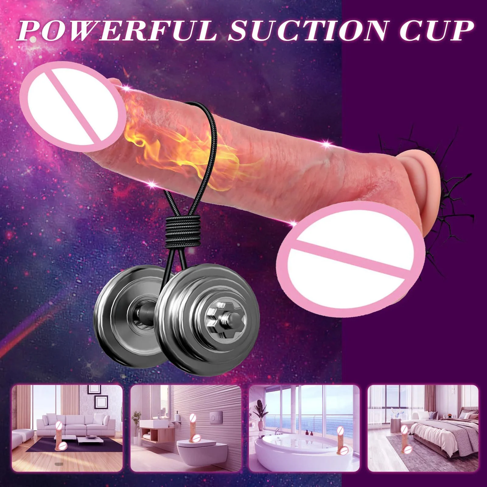 Anal Vaginal Masturbation Remote Control 8.5 Inch Heating Thrusting Realistic Dildo Vibrator Adult Sex Toy for Men Women Couples
