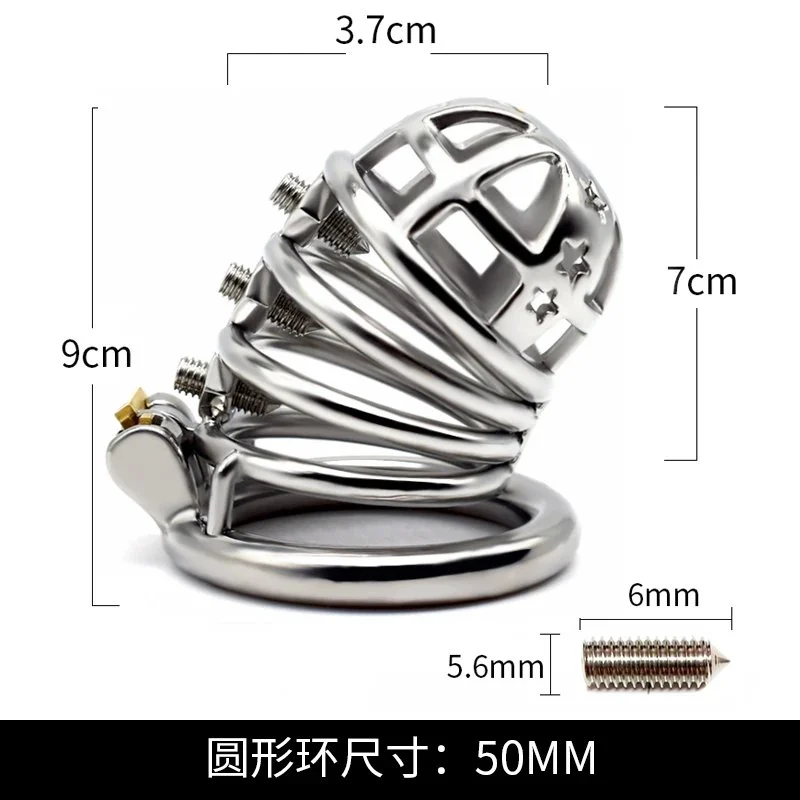 Total High 90mm 304 Stainless Steel Steel Chastity Cage With Stealth Lock Ring Lock Bondage Bird