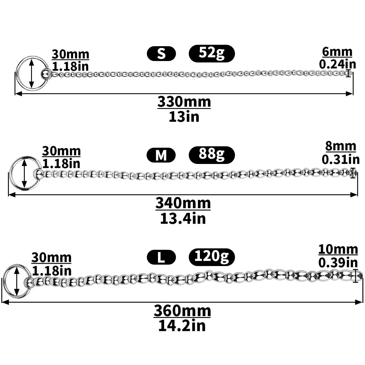 Stainless Steel Prostate Massage Beads Glans Cap Penis Insert Prostate Sex Toy Metal Anus Stimulation Urethral Toy for Men