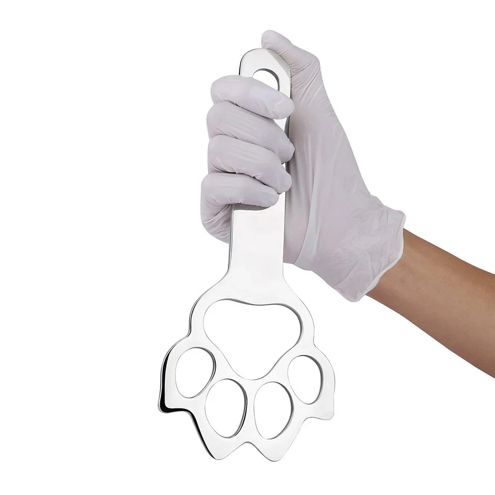 Adult Sex Toys PawPrint Design Metal Spanking Paddle Intended for Experienced Players Bedtime Play for Man and Woman Pleasure