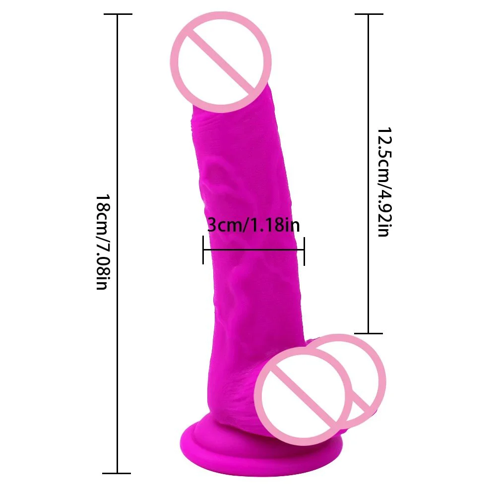 Adult Sex Toys Female Masturbation Super Soft Huge Realistic Pink Purple Silicone Dildo