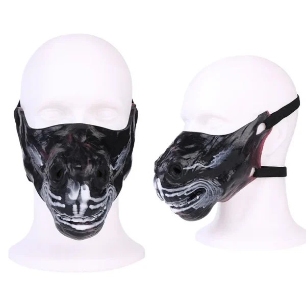 Restraint Fantasy Mask Hell Warhorse Medical-Grade Silicone SM Roleplay Half-Face Mask