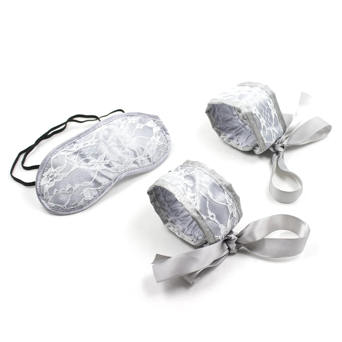 White Handcuffs Eye Masks Leather Pats Flirting Toys Sexy Lace Series Sets