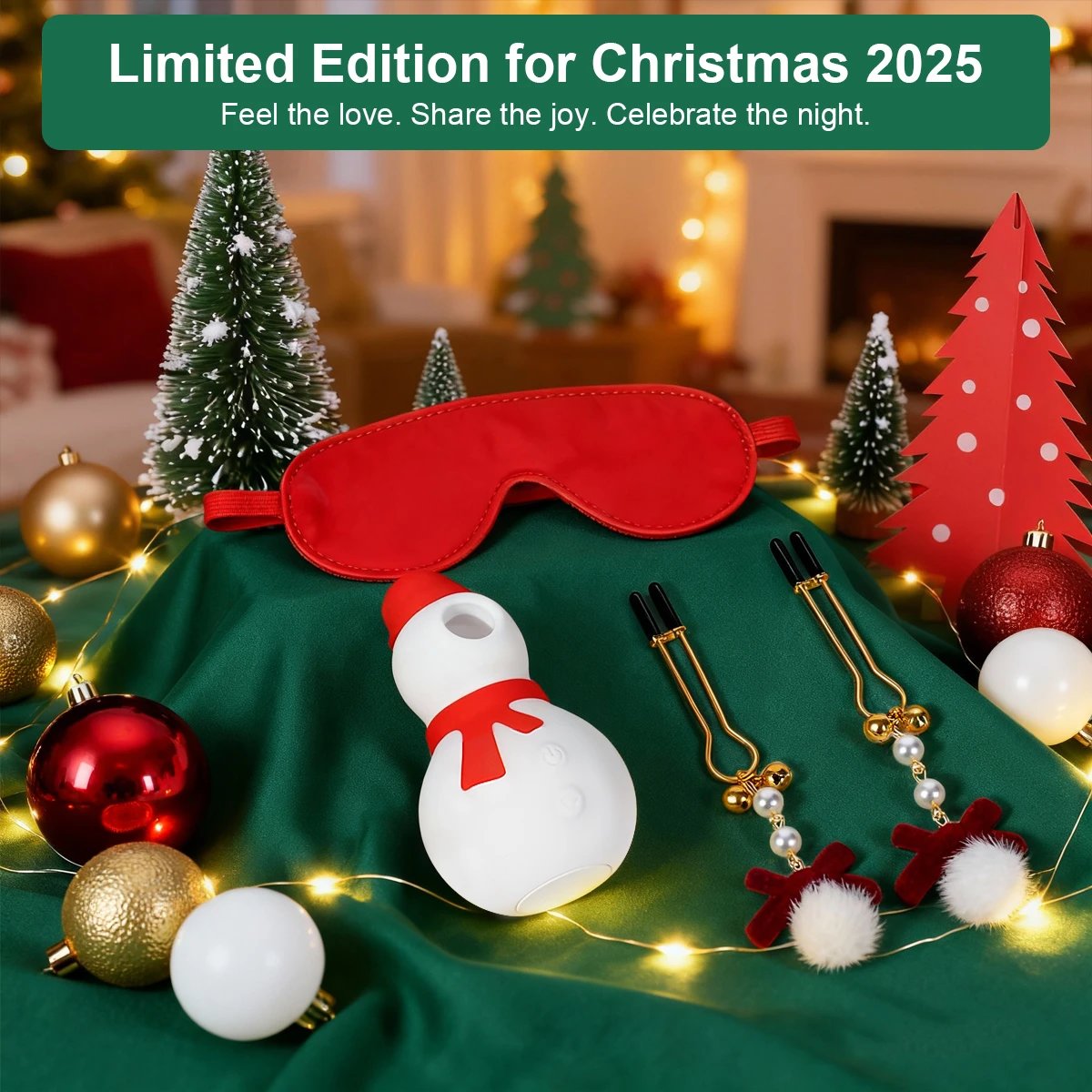Luxury Christmas Sex Gift Box Set Christmas Style Sexy Lingerie Adult Romantic Lovers Sex Toy Gift BDSM Set