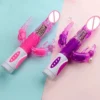 Top Electric Triple Rabbit Dildo Vibrator for Women With Rotating Head Massage Butterfly & G-Spot Features
