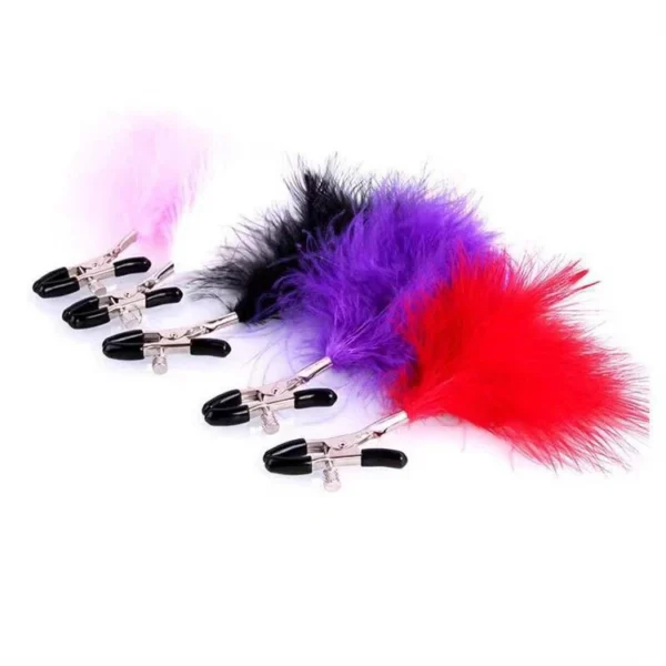 Adult Game Breast Clamps Feather Nipple Clip Flirting Sex Toy for Women