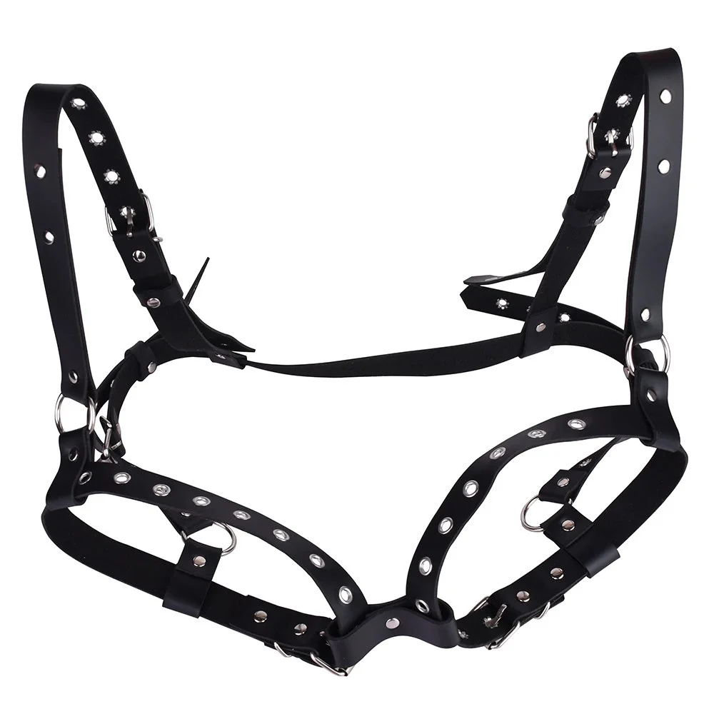 Leather Nipple Covers,Breast Harness Restraint,Breast Cuff, Leather Breast,Sex Bondage Leather Breast Restraints Man