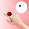 USB Power10 Modes Rose Clitoral Nipple Stimulation Sex Vibrating Finger Ring Vibrator Sex Toys