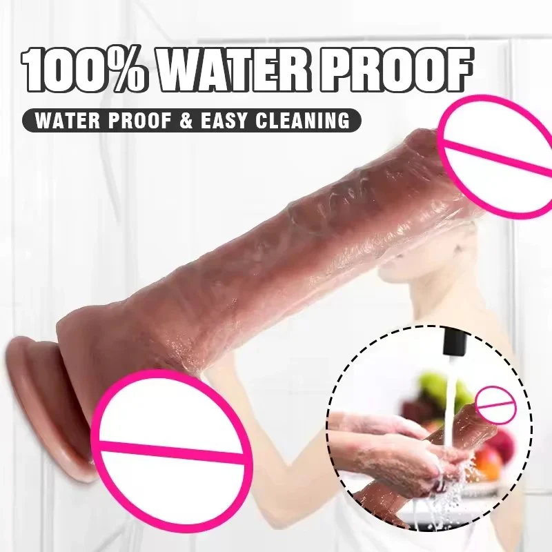10 Frequency Vibrating Dildo for Women Soft Male Penis Vibrator G-Spot Stimulation Waterproof Female Masturbator