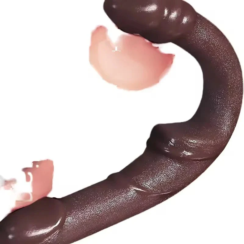 Double-Headed Soft Silicone Realistic Dildo Sex Toy for Lesbian Couples Female double head dildo