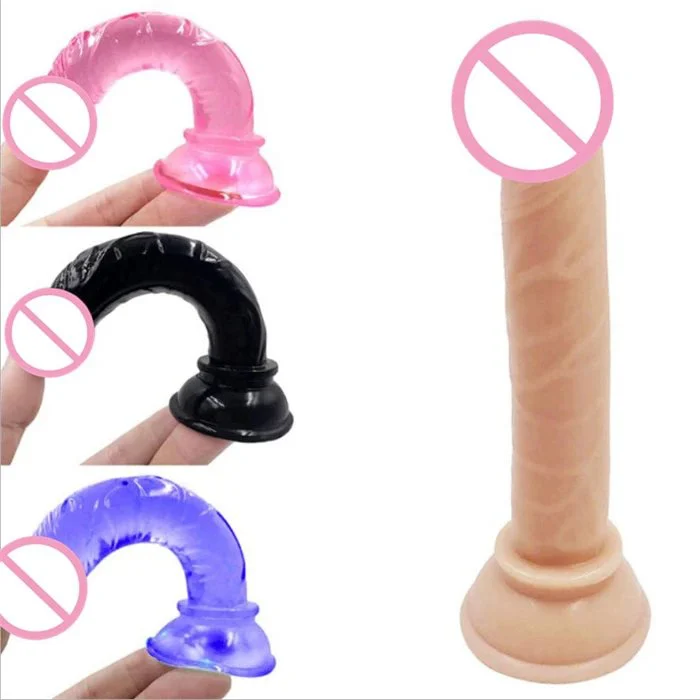 Adult Crystal Women Dildo Sex Toys Soft Silicone PVC ABS Clit Stimulator Adult Crystal Women Dildo Vibrator