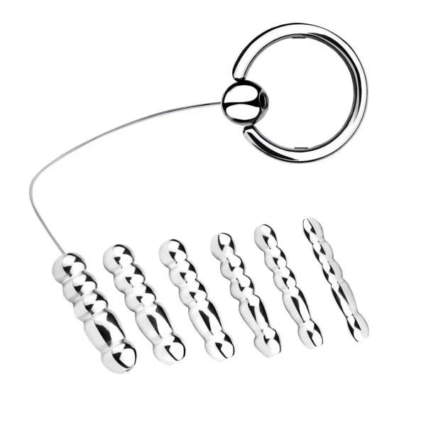 6 Active Size Stainless Solid Urethral Sounding Penis Plug Toys for Bdsm Play