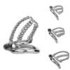 Stainless Steel Male Penis Chastity Cage Conveniently Wearable Restraint-Style Sex Toy Suitable