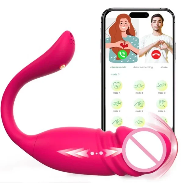 APP Remote Control Egg Vibrator for Female G Sport Vagina Telescopic Dildo Sex Toys for Women