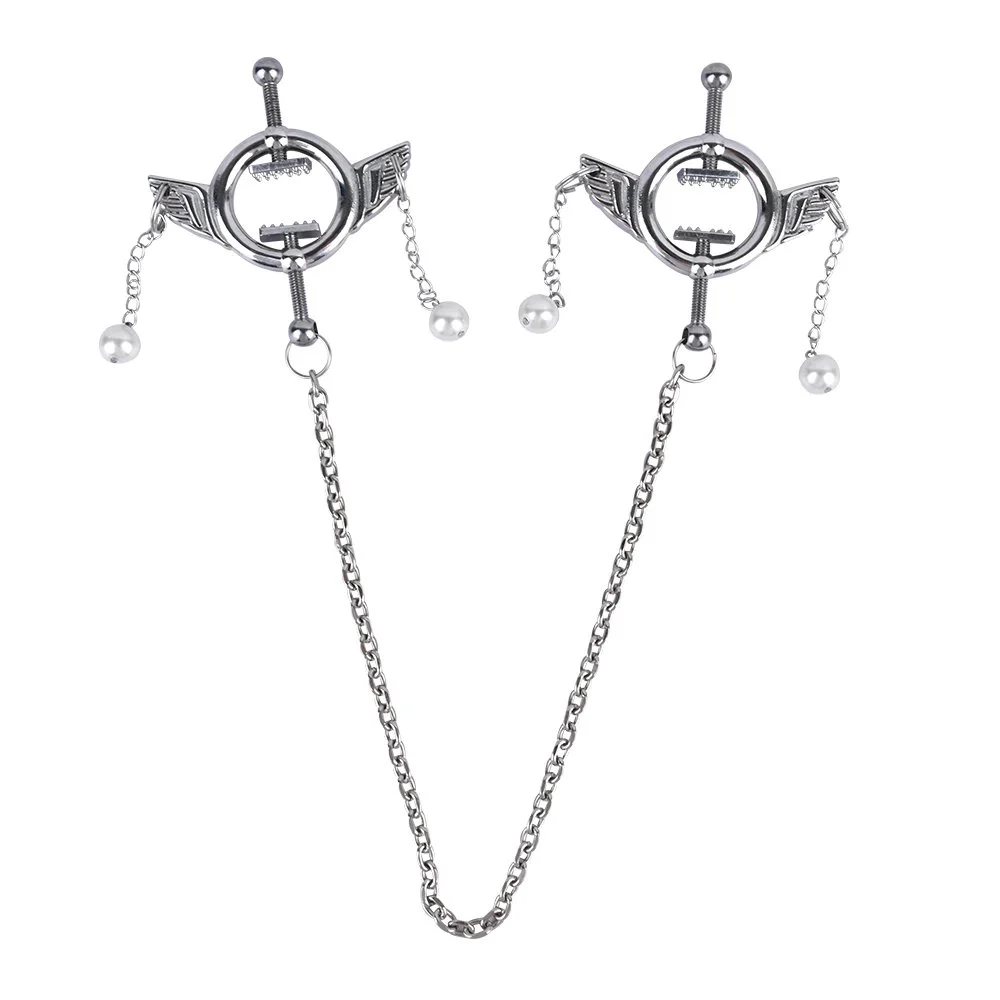 Fetish Flirt Toys Sex Breast Clamp Women Nipple Clamps Metal Bell Nipple Clips Bondage Adult