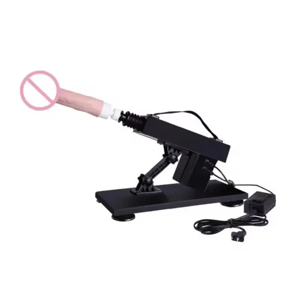 Automatic sex machine, dildo vibrator, freely retractable, heating and adjusting speed, female masturbation sex toy machine