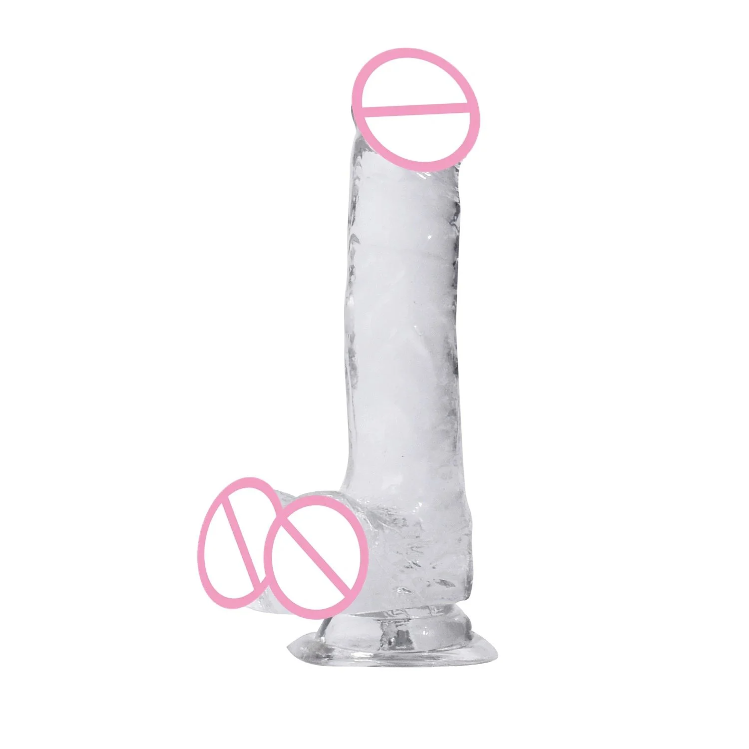 Female Realistic Dildo Crystal Transparent Penis Adult Women Masturbation Toy Silicone Intimate Stick
