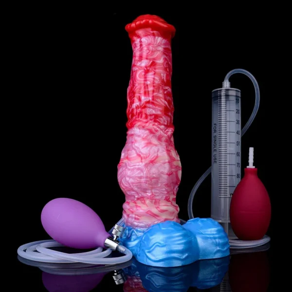 Adult Sex Toys Fantasy Monster Penis Inflatable Water Spray Dildo Soft Silicone Water Spray Orgasm Dildo Masturbator