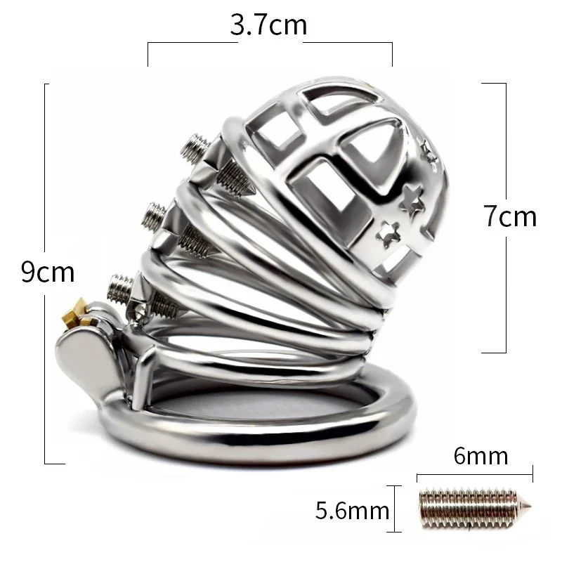 Total High 90mm 304 Stainless Steel Steel Chastity Cage With Stealth Lock Ring Lock Bondage Bird