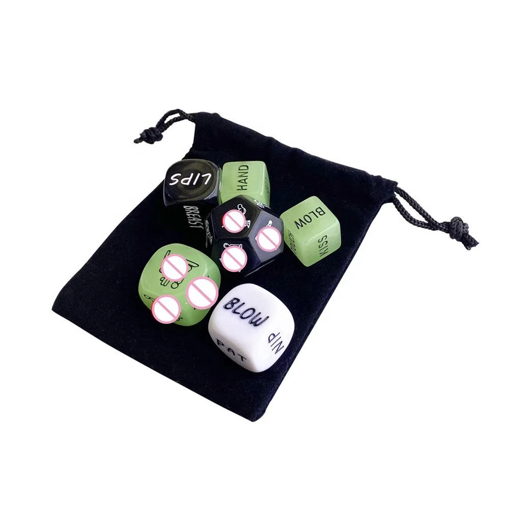 Bedroom Role Playing Adult Sex Games Set of 6 Acrylic Position Love Sex Dice for Couples