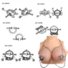 Bondage Harness With Nipple Clamps Alloy Chain Nipple Breast Clamp Clip Chain Couple Adult Sex Toys for Couples Games1